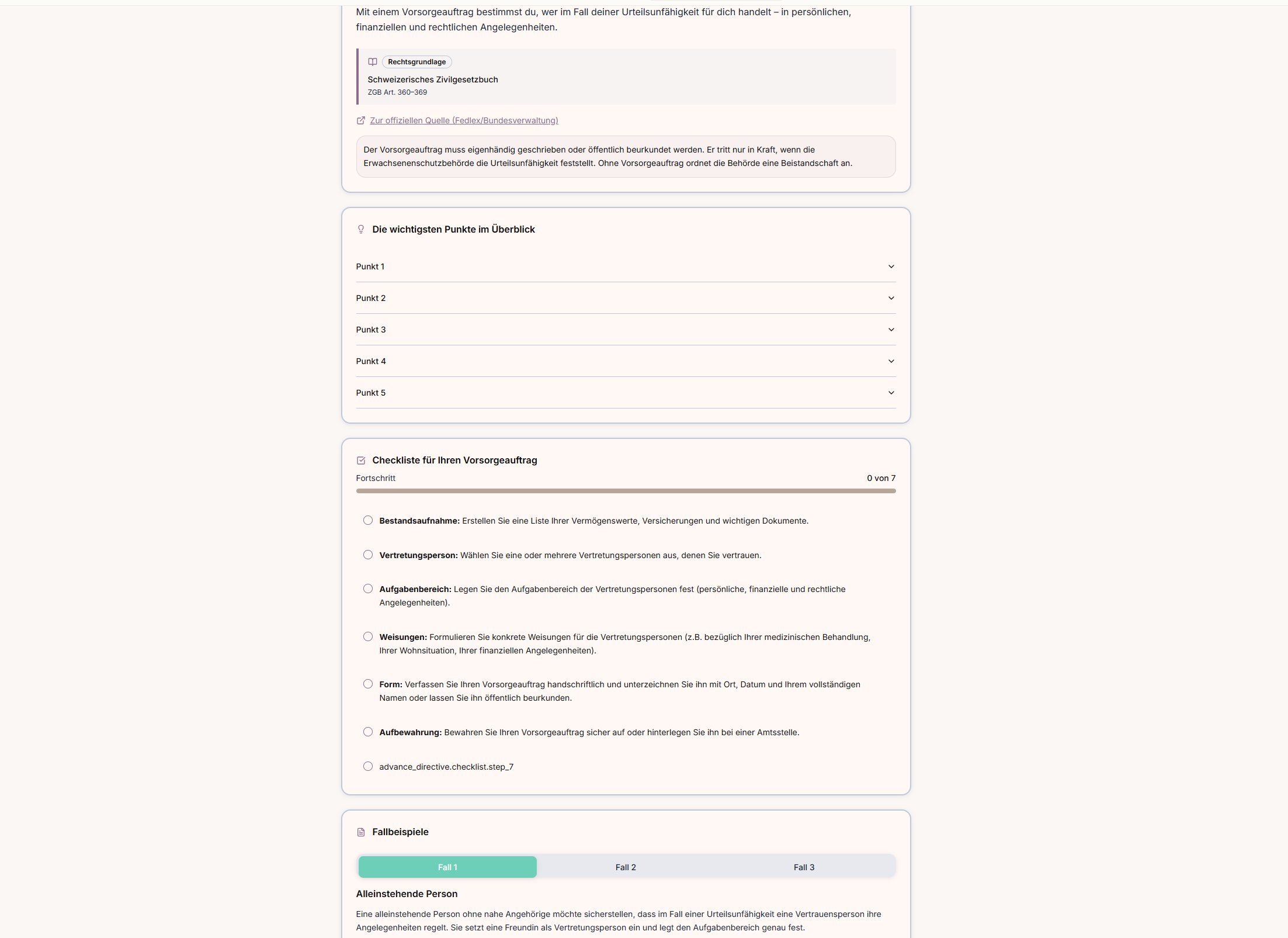 unifina vorsorgeauftrag